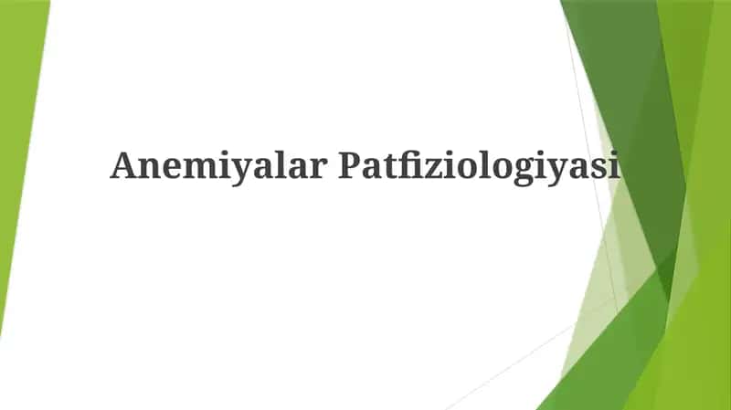 Anemiyalar Patfiziologiyasi
