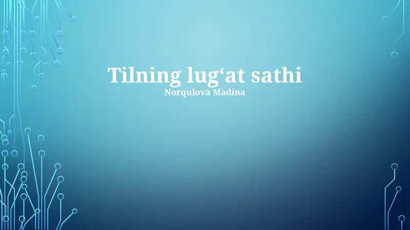 Tilning lug‘at sathi
