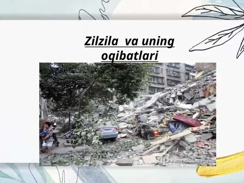 Zilzila va uning oqibatlari