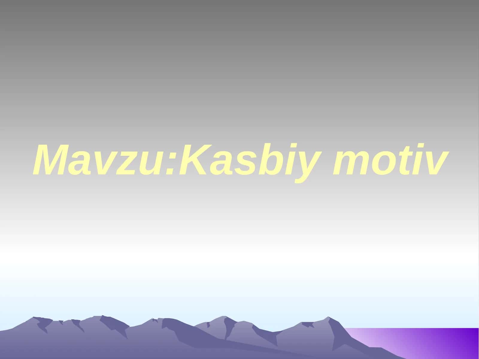 Kasbiy motiv