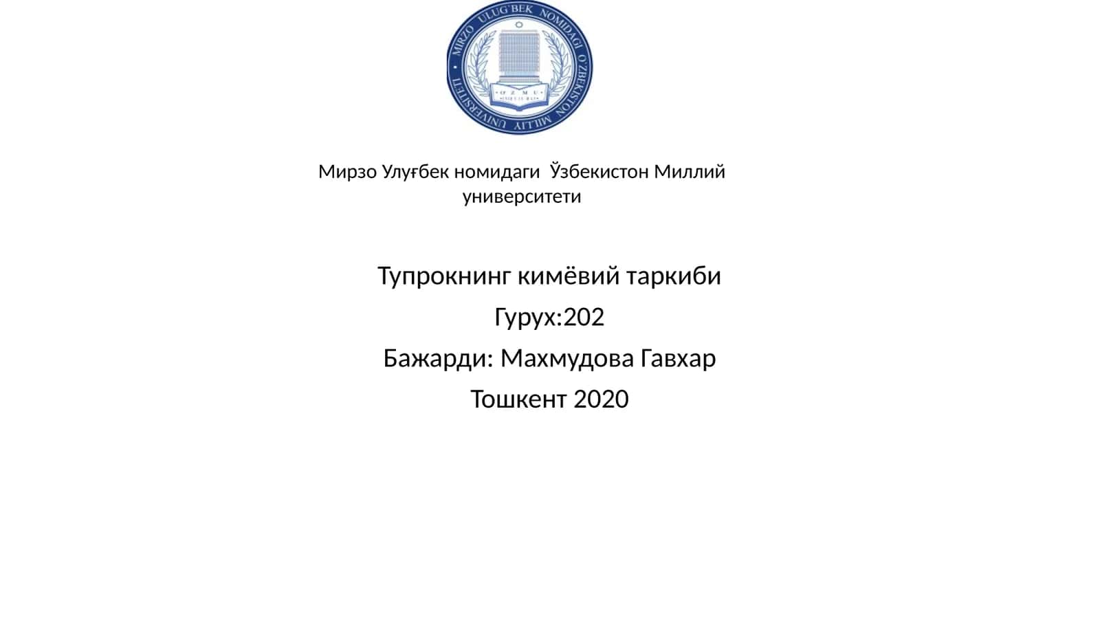 Tuproqning kimyoviy tarkibi