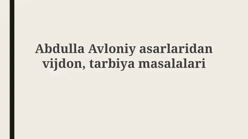 Ta'lim va tarbiyaning ahamiyati