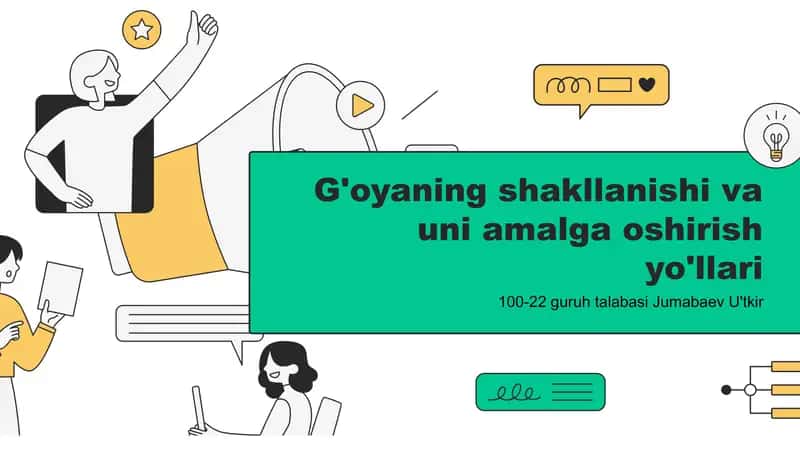 G'oyaning shakllanishi va uni amalga oshirish yo'llari