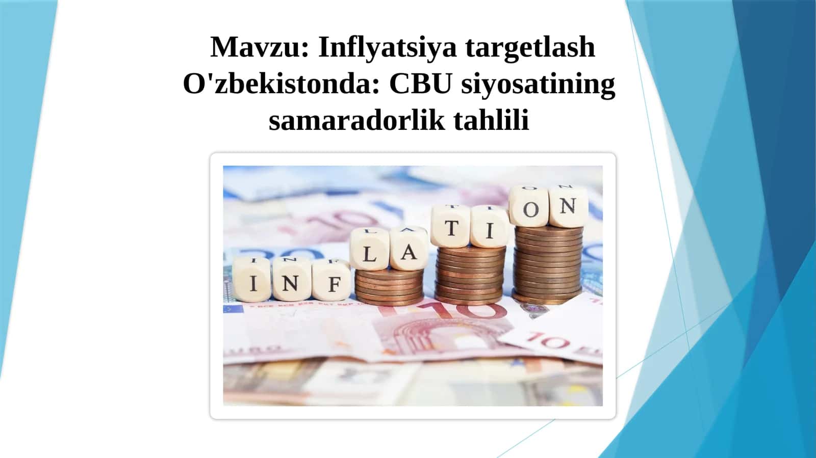 Inflyatsiya targetlash O'zbekistonda: CBU siyosatining samaradorlik tahlili