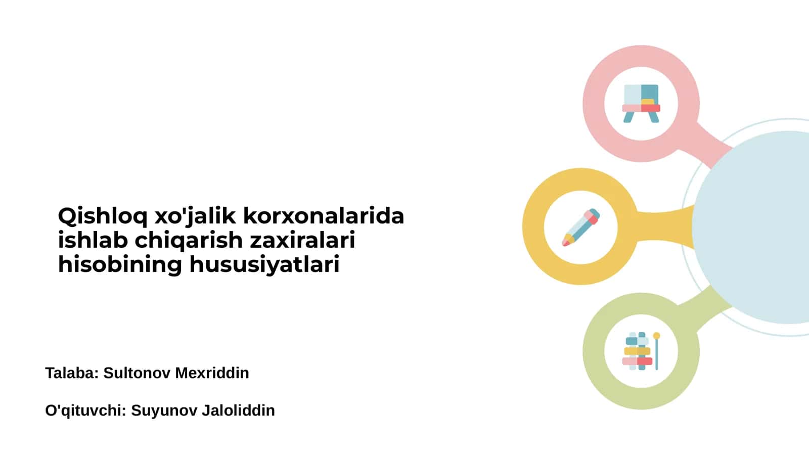 Qishloq xo'jalik korxonalari ishlab chiqarish zaxiralari