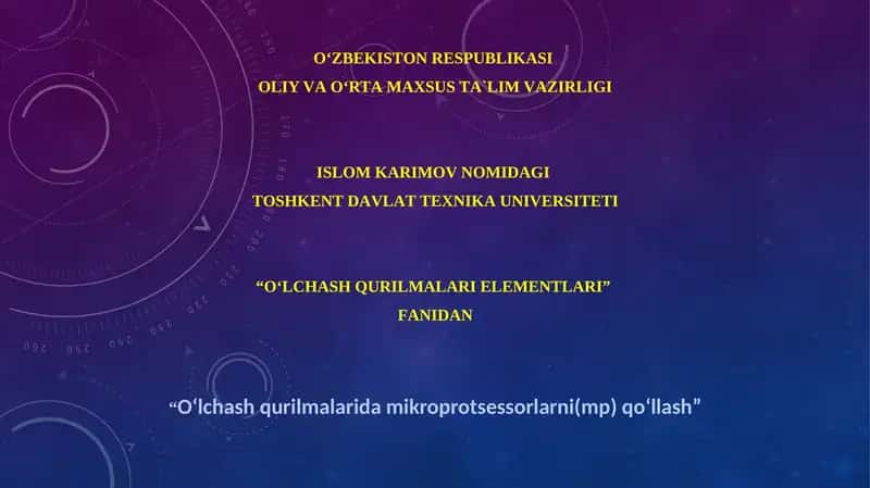 O‘lchash qurilmalari elementlari