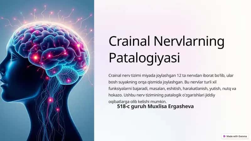 Crainal Nervlarning Patalogiyasi