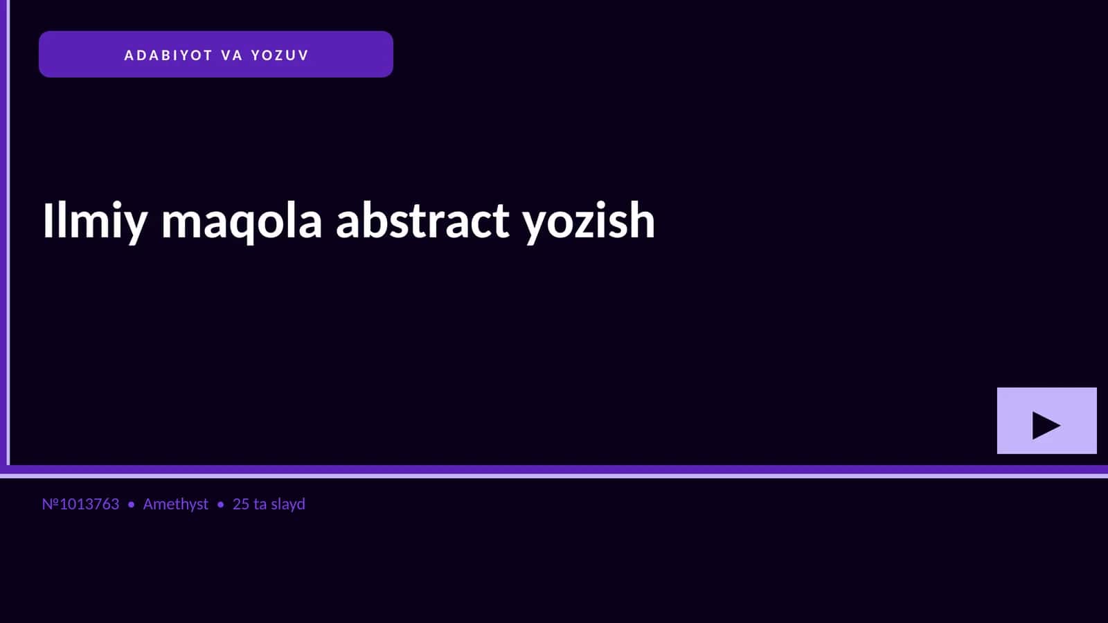 Ilmiy maqola abstract yozish