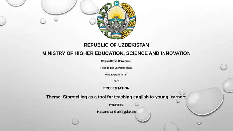 Storytelling as a tool for teaching english to young learners