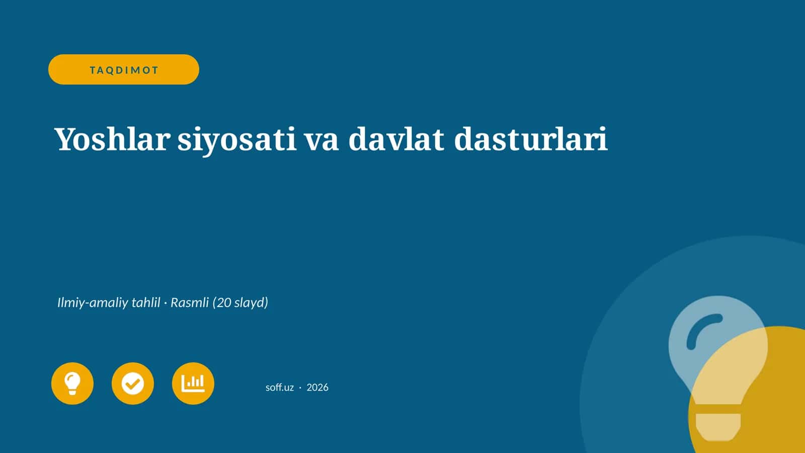Yoshlar siyosati va davlat dasturlari