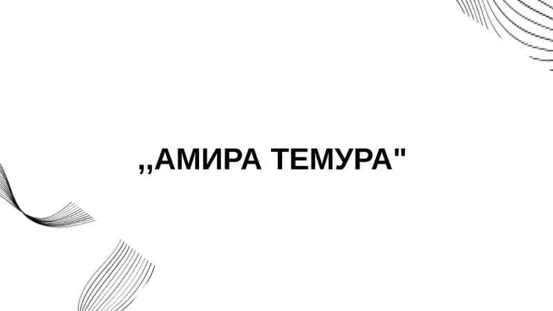 "АМИРА ТЕМУРА"