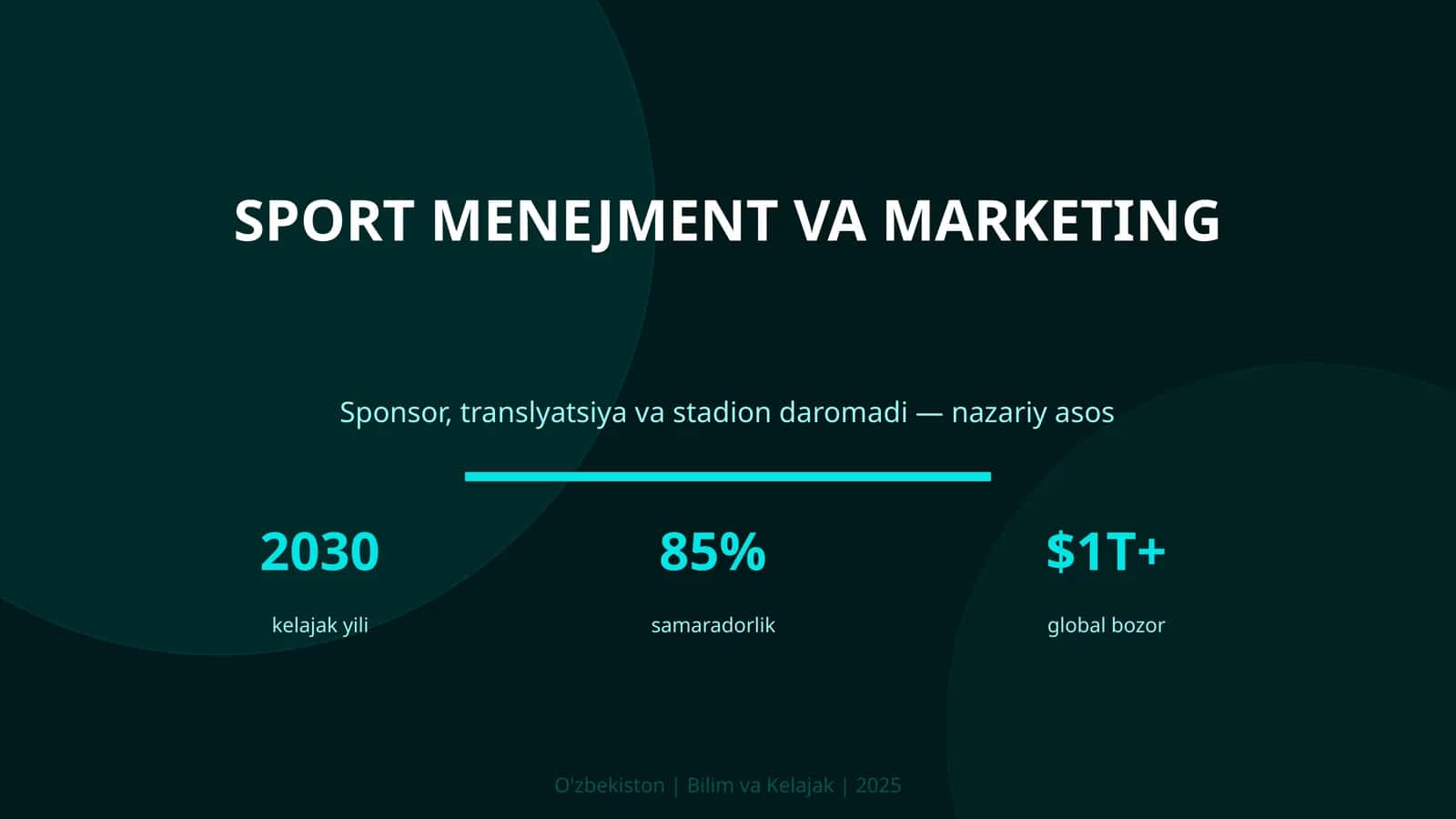 Sport Menejment va Marketing