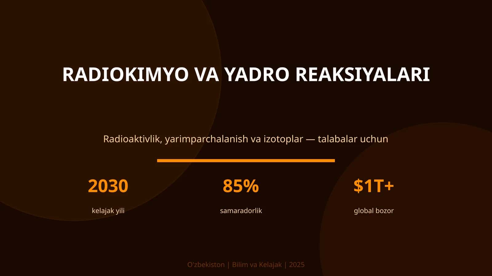 RADIOKIMYO VA YADRO REAKSIYALARI