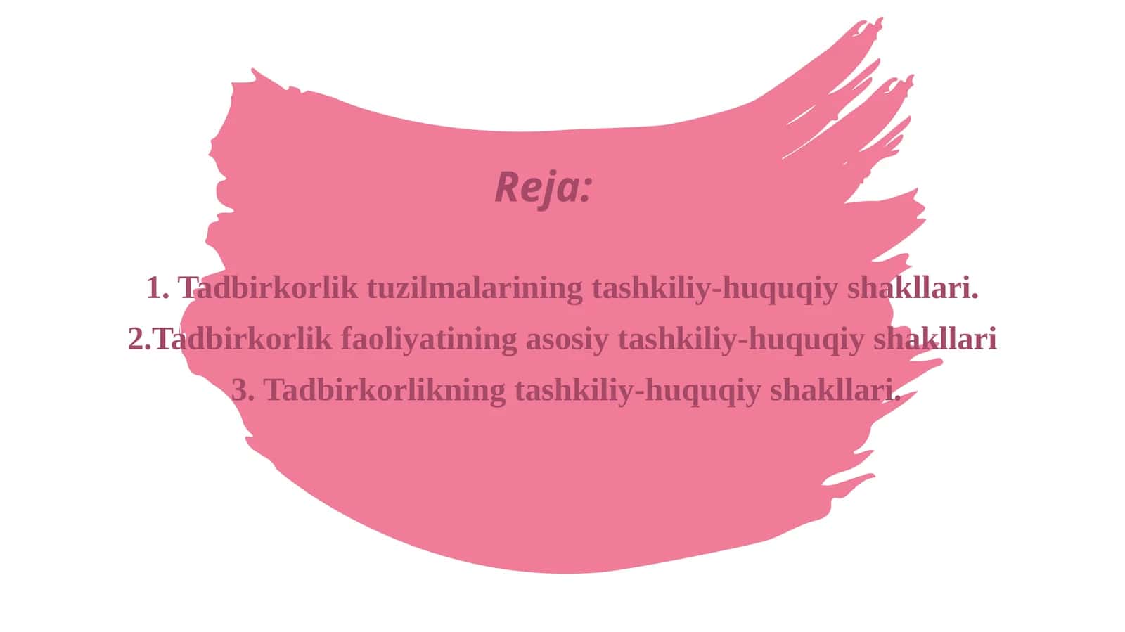 Tadbirkorlikning tashkiliy-huquqiy shakllari