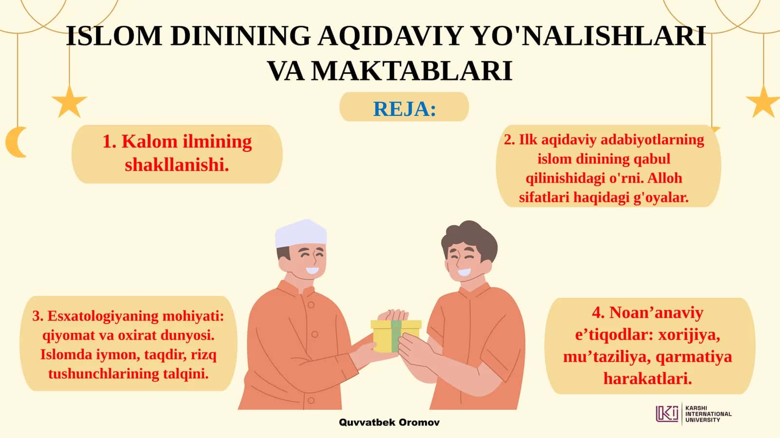 Islom dinining aqidaviy yo'nalishlari va maktablari