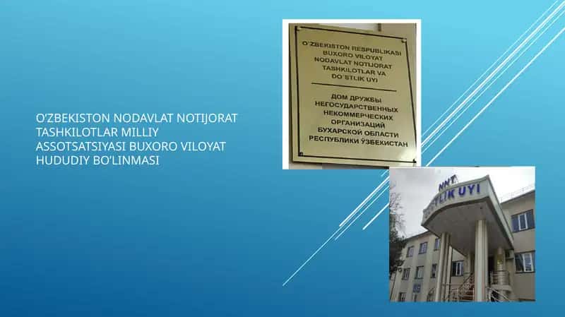 o’zbekiston nodavlat notijorat tashkilotlar milliy assotsatsiyasi buxoro viloyat hududiy bo’linmasi