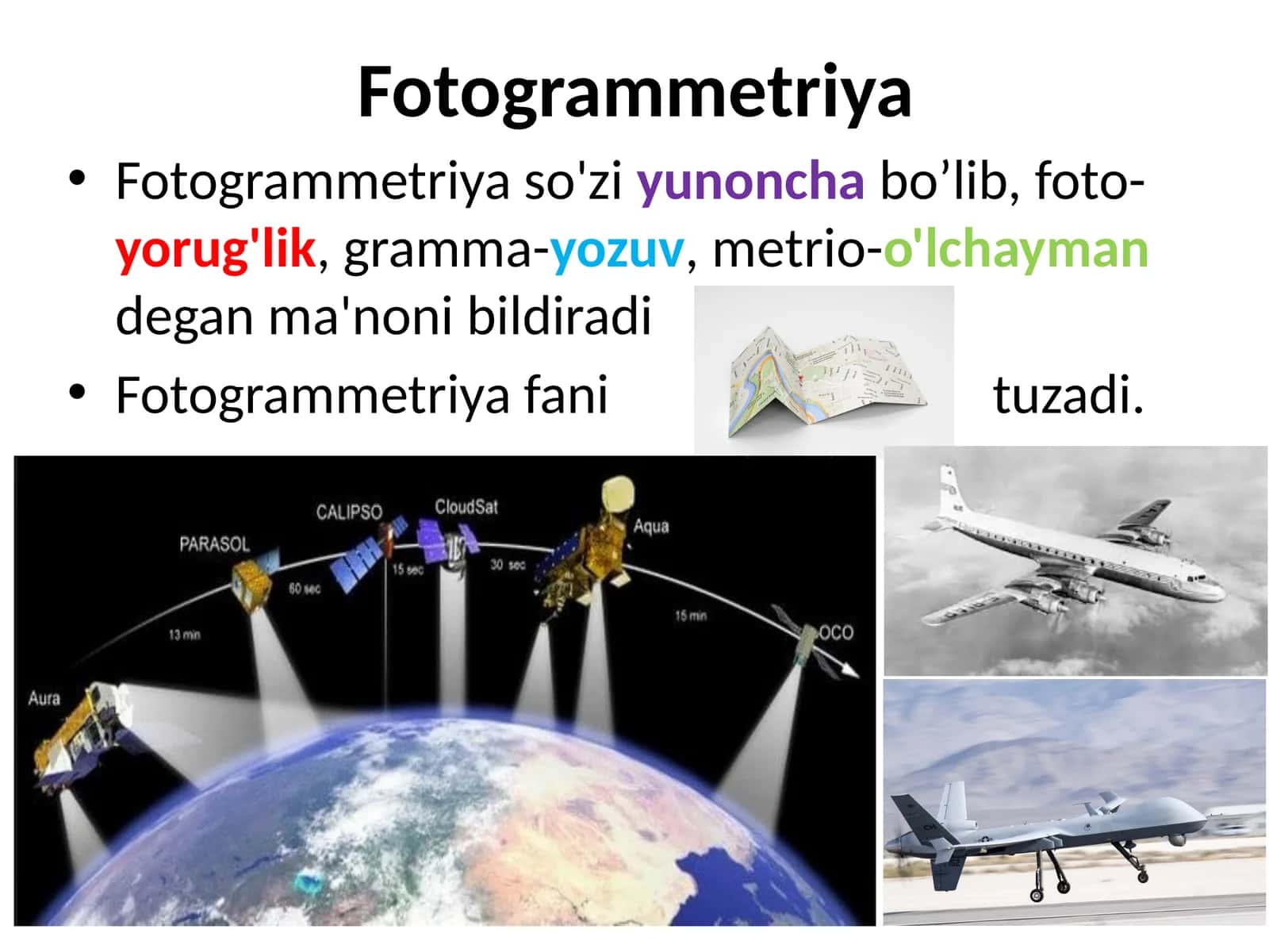 fotogrametriya faniga kirish va asosiy malumotlar (keng qamrovda 42 bet)