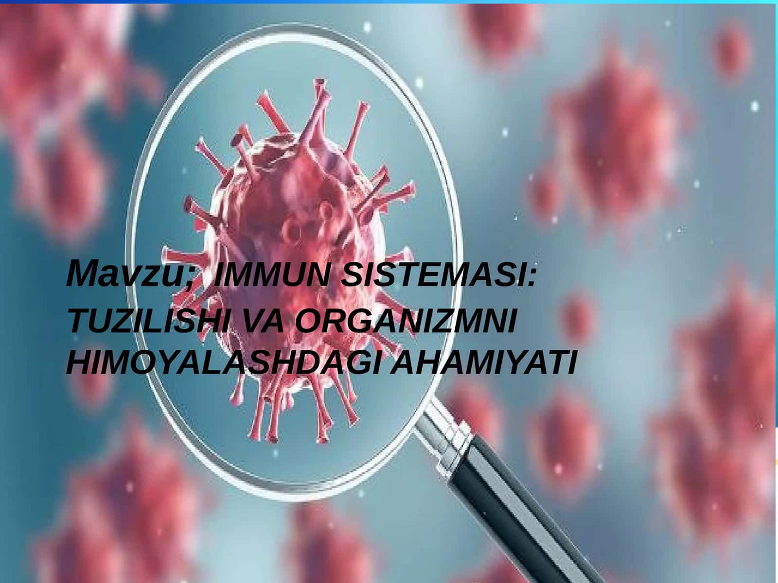 IMМUN SISTEMASI: TUZILISHI VA ORGANIZMNI HIMOYALASHDAGI AHAMIYATI