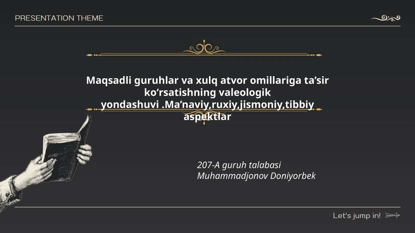 Maqsadli guruhlar va xulq atvor omillariga ta’sir koʻrsatishning valeologik yondashuvi