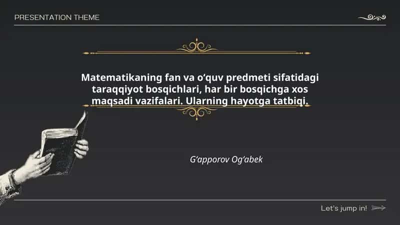 Matematikaning kelib chiqishi va dastlabki taraqqiyot bosqichlari