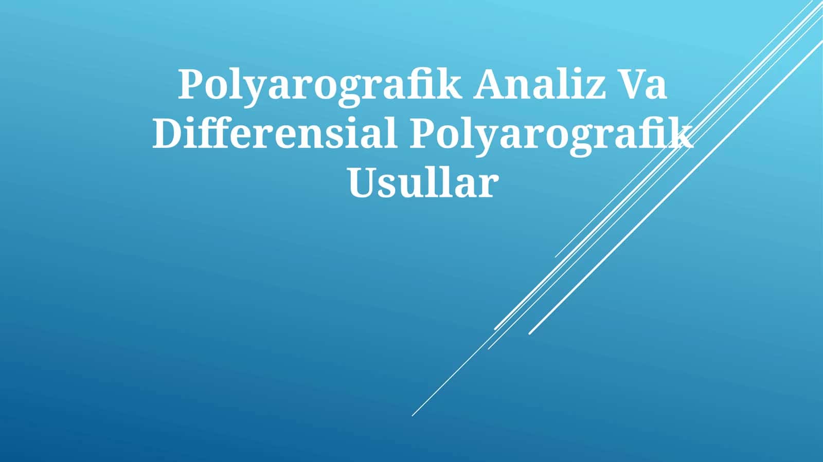 Polyarografik Analiz Va DifferensialPolyarografikUsullar