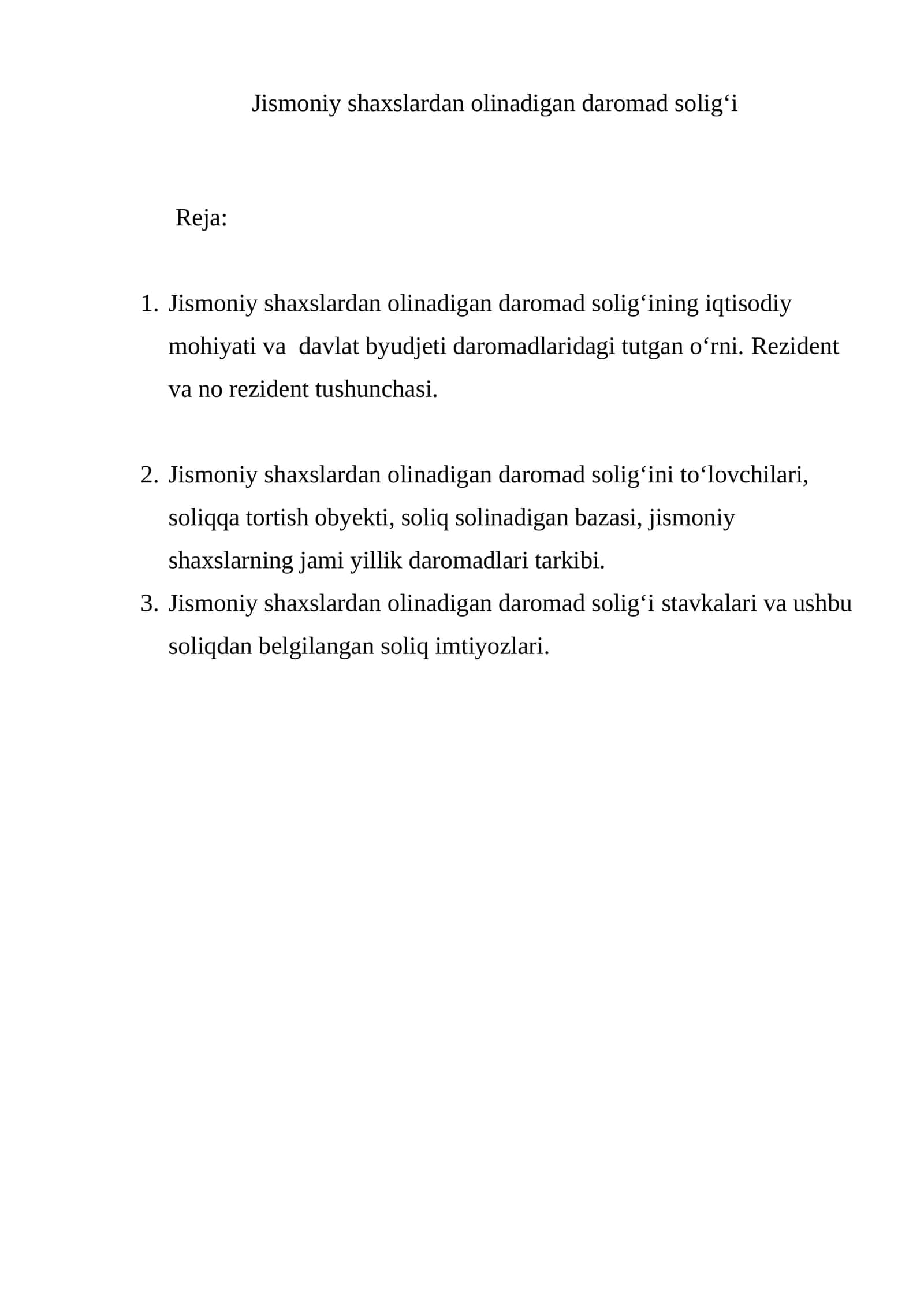 Jismoniy shaxslardan olinadigan daromad solig‘i