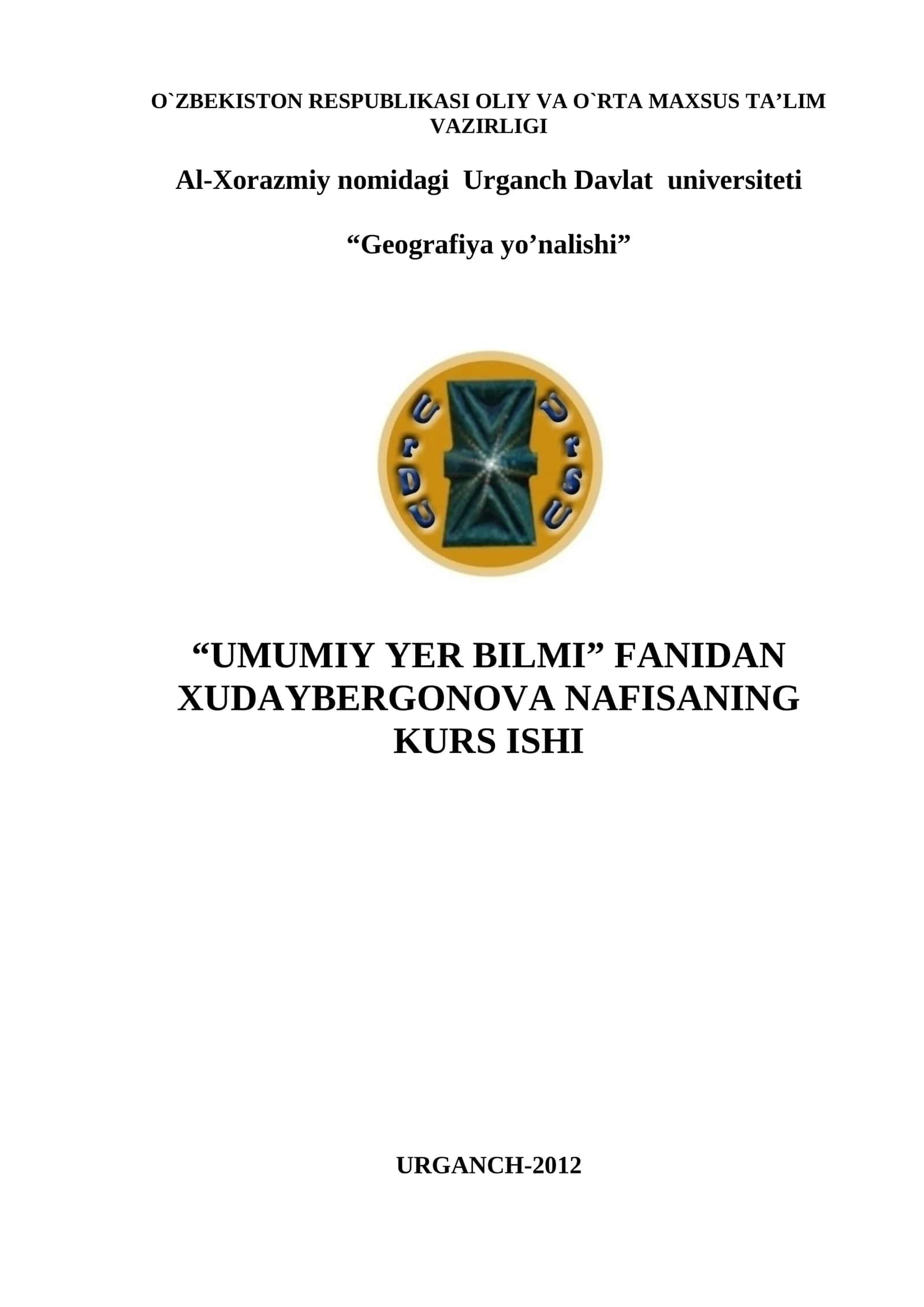 KURS ISHI XUDAYBERGONOVA NAFISAN