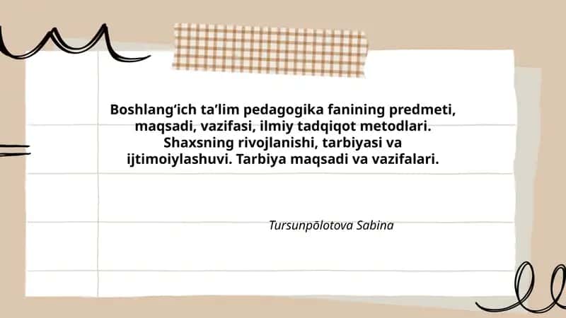 Boshlangʻich taʼlim pedagogika