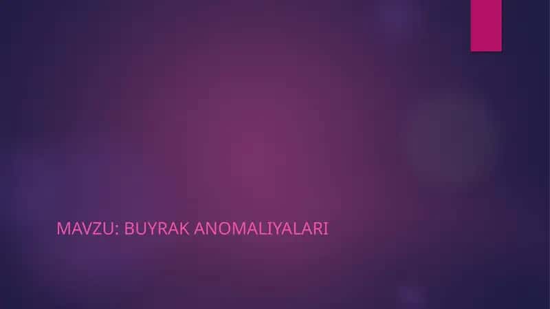 Buyrak anomaliyalari
