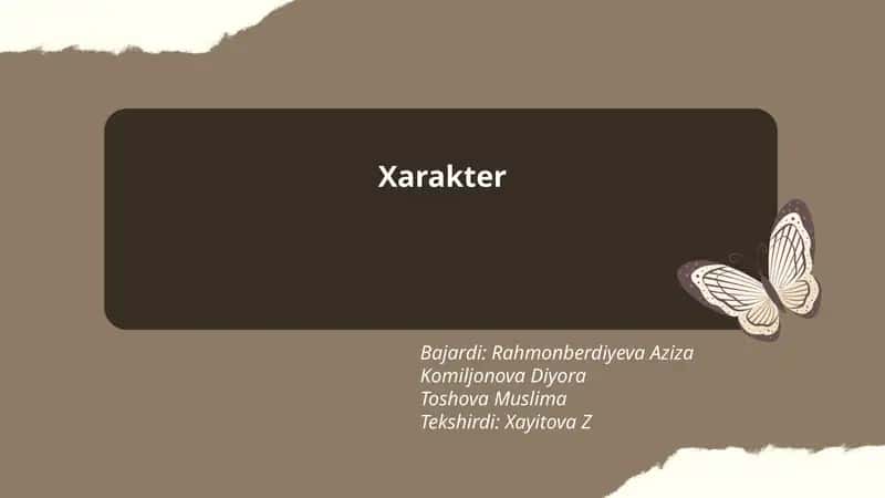 Xarakter