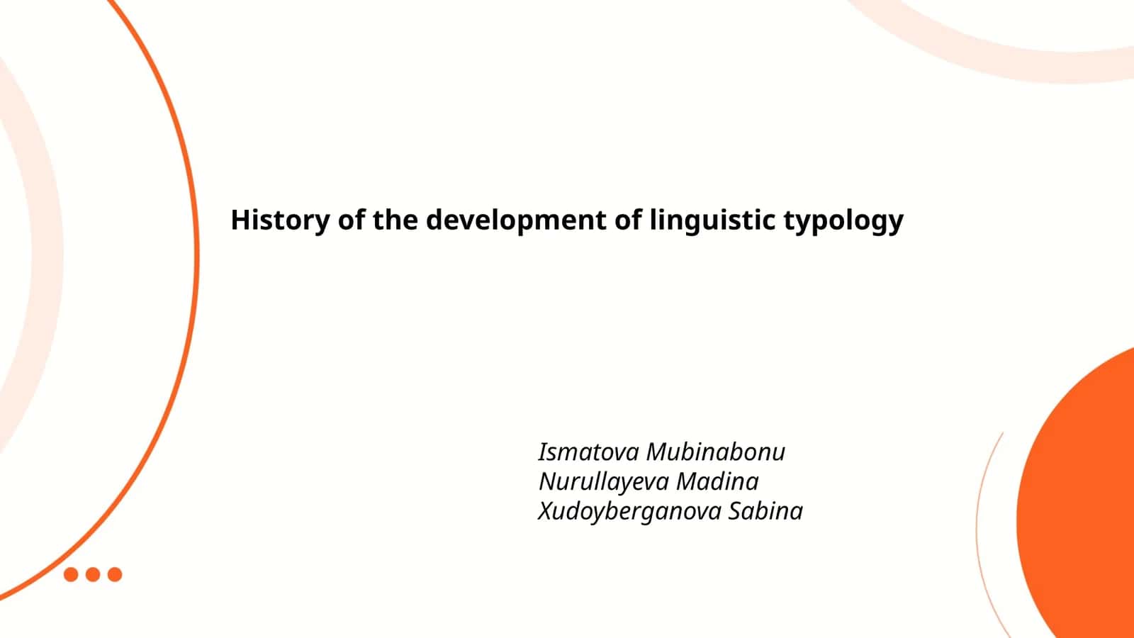 History of the development of linguistic typology