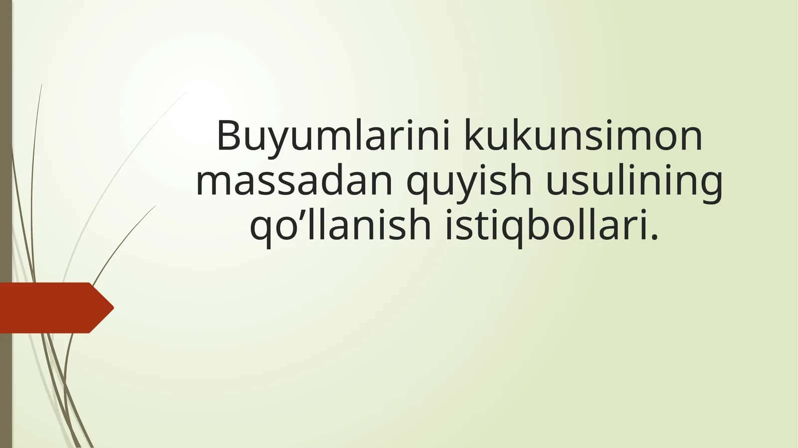 Kukunsimon Massadan Quyish Usullari