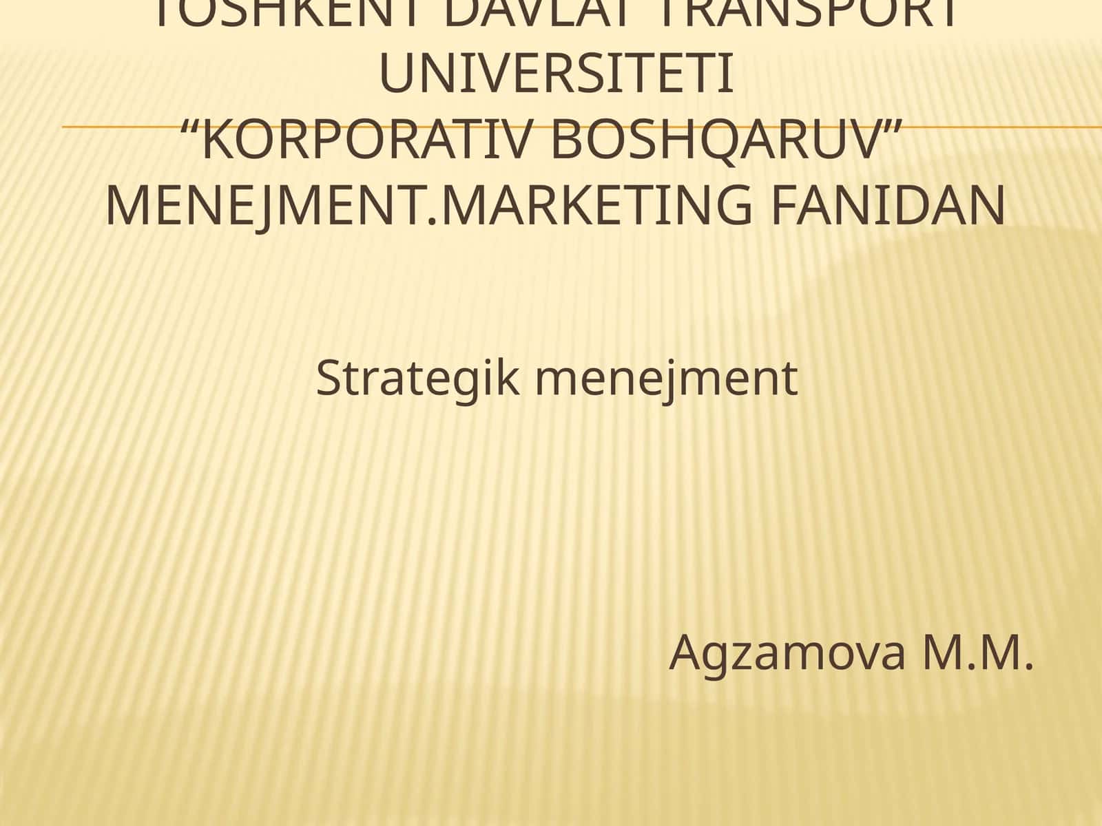 Strategik menejment