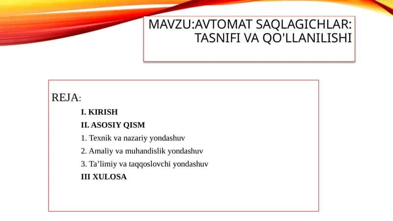 Avtomat Saqlagichlar: Tasnifi va Qo'llanilish