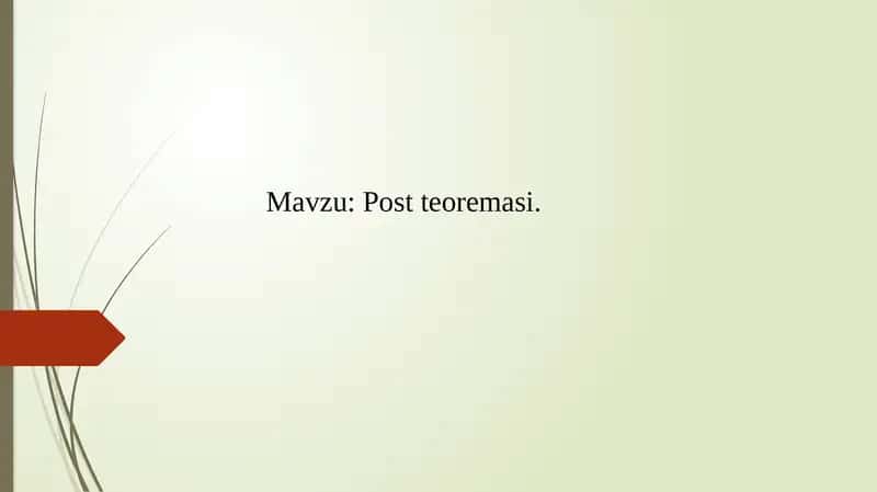 Post teoremasi