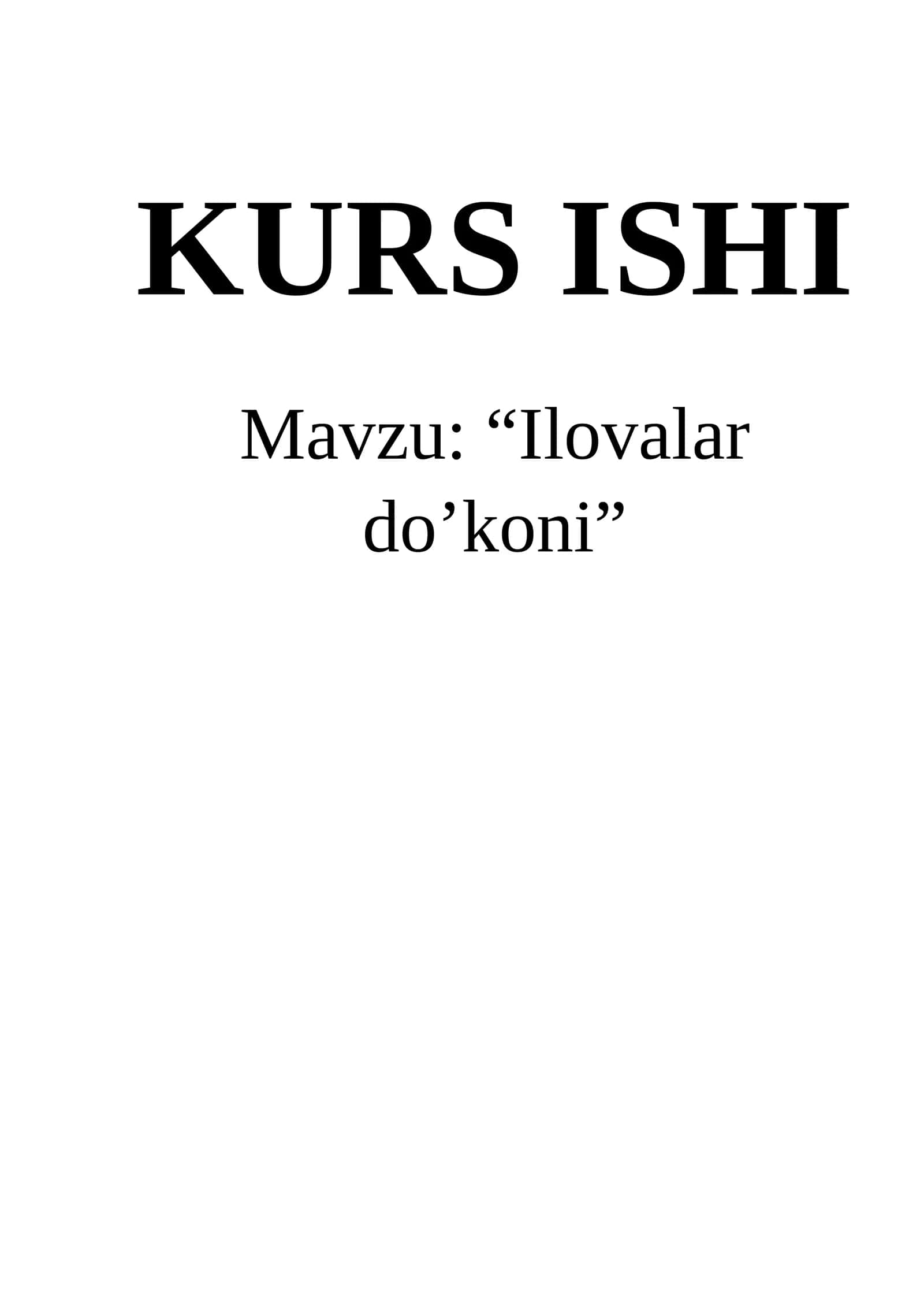 Ilovalar do’koni