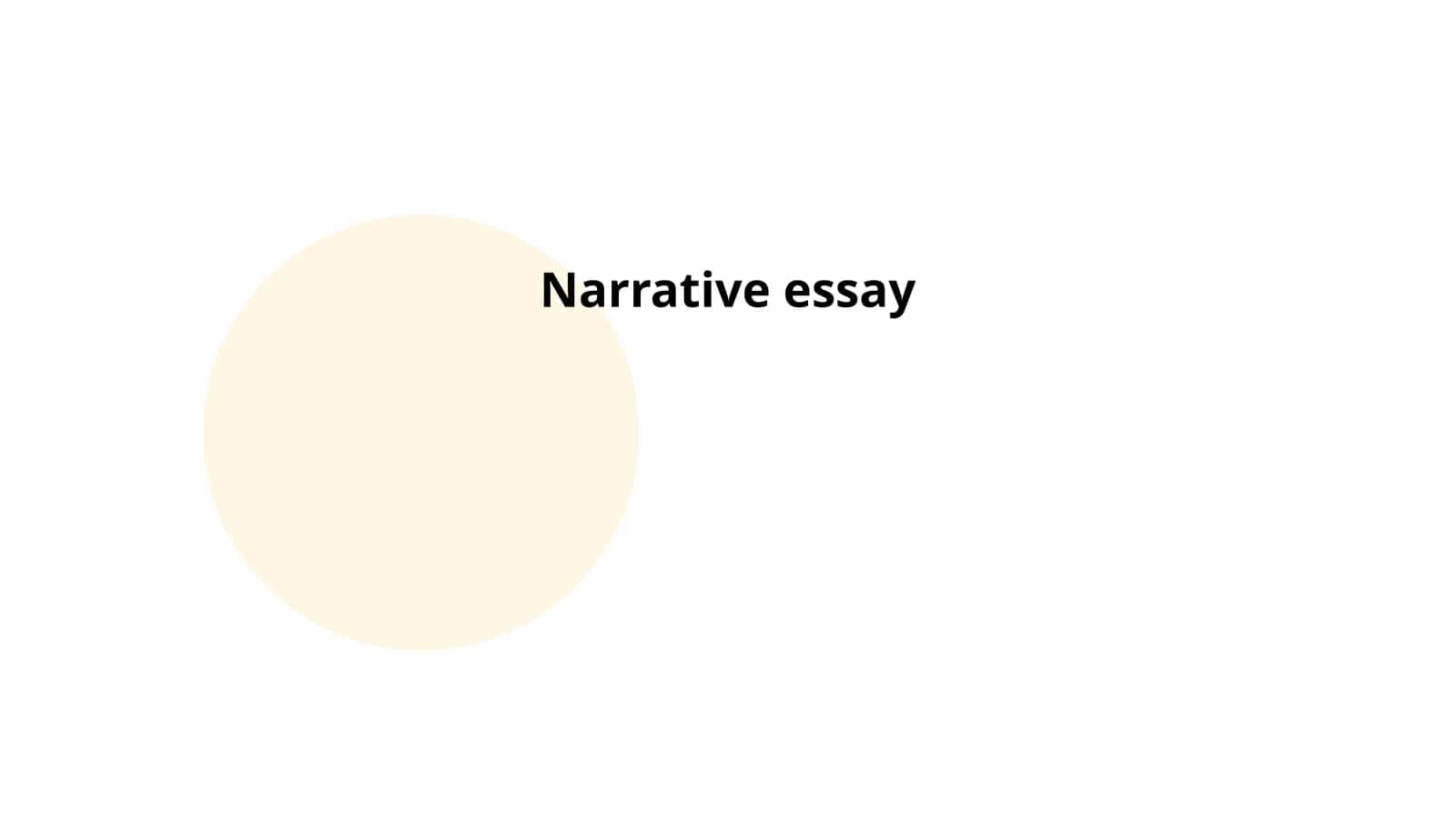 Narrative essay