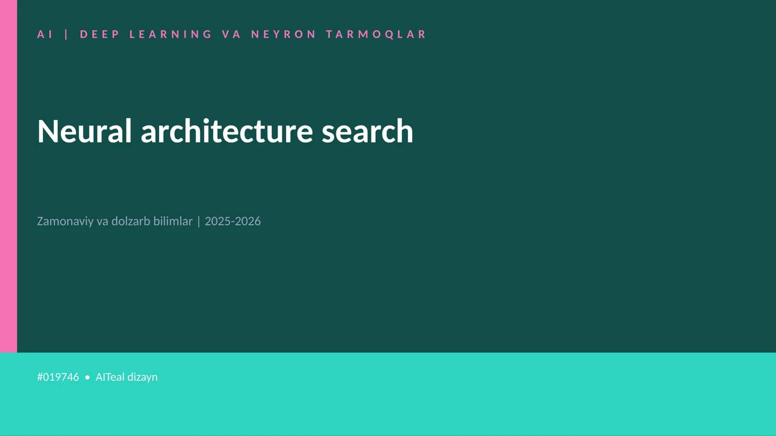 AI | DEEP LEARNING VA NEYRON TARMOQLAR