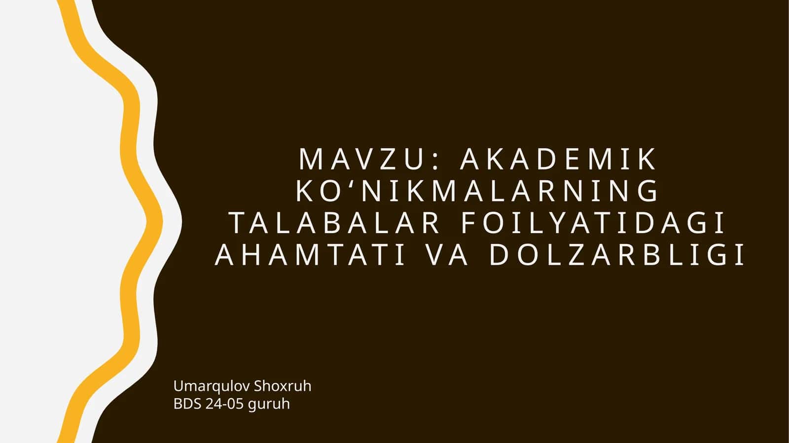 Akademikkoʻnikmalarningtalabalarfoilyatidagiahamtativadolzarbligi
