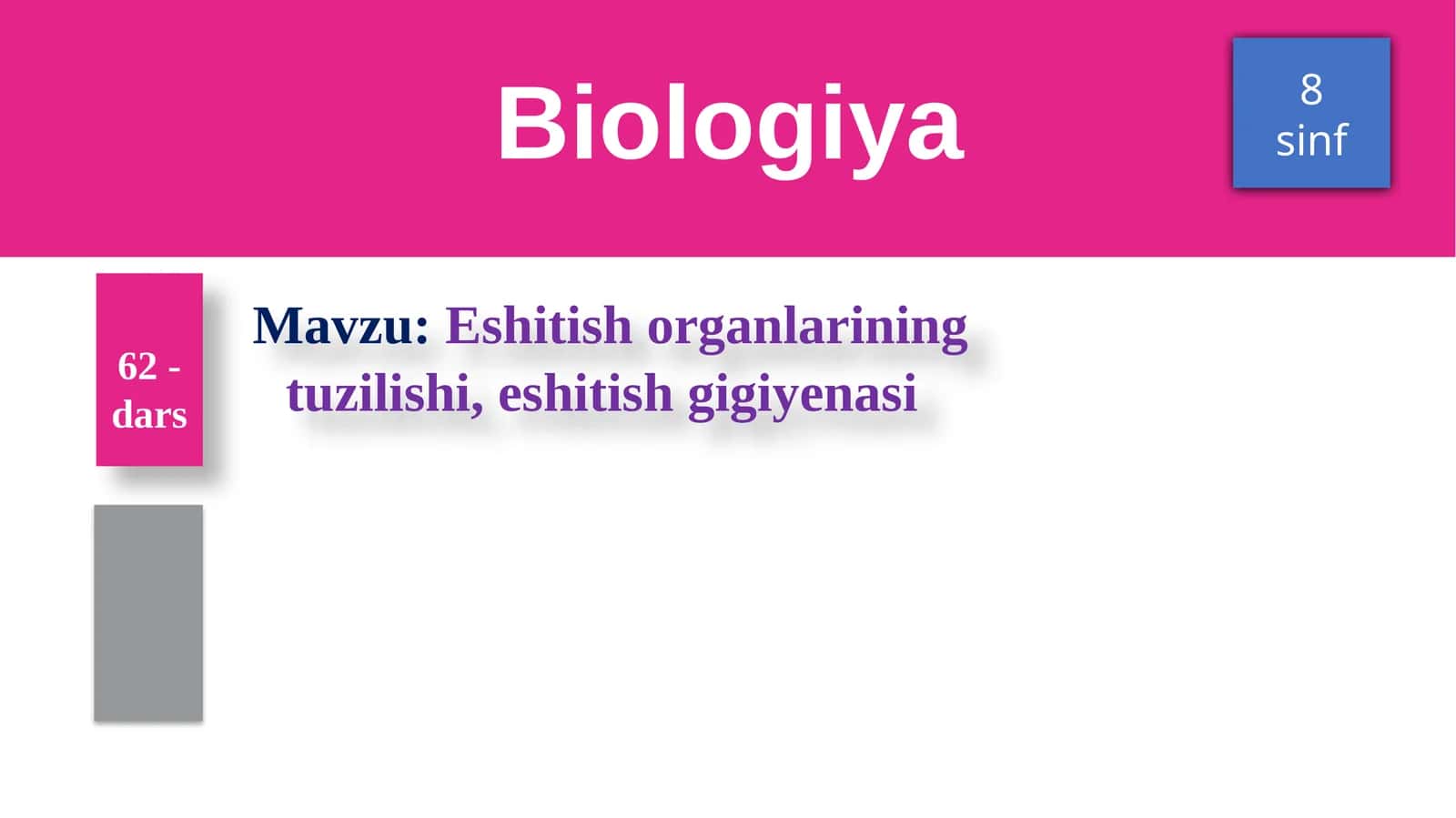 Eshitish organlarining tuzilishi