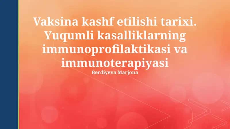 Vaksina kashf etilishi tarixi