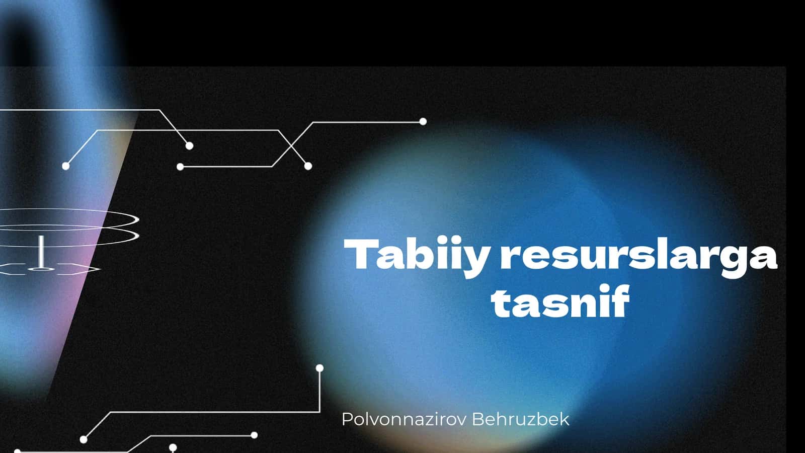 Tabiiy resurslarga tasnif