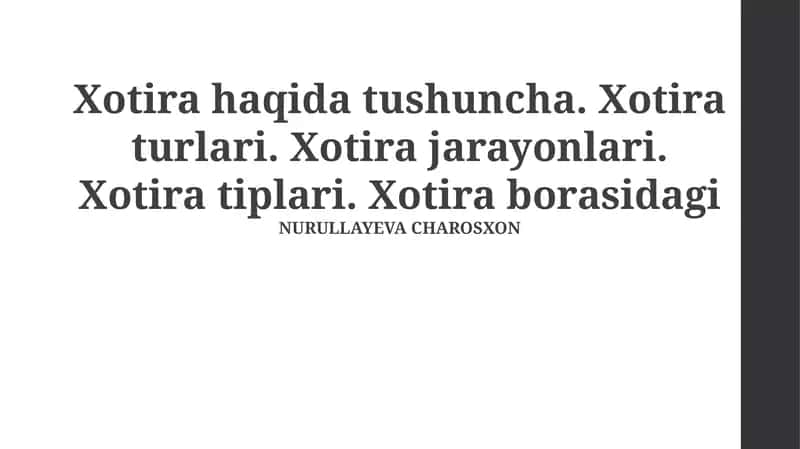 Qisqa muddatli xotira