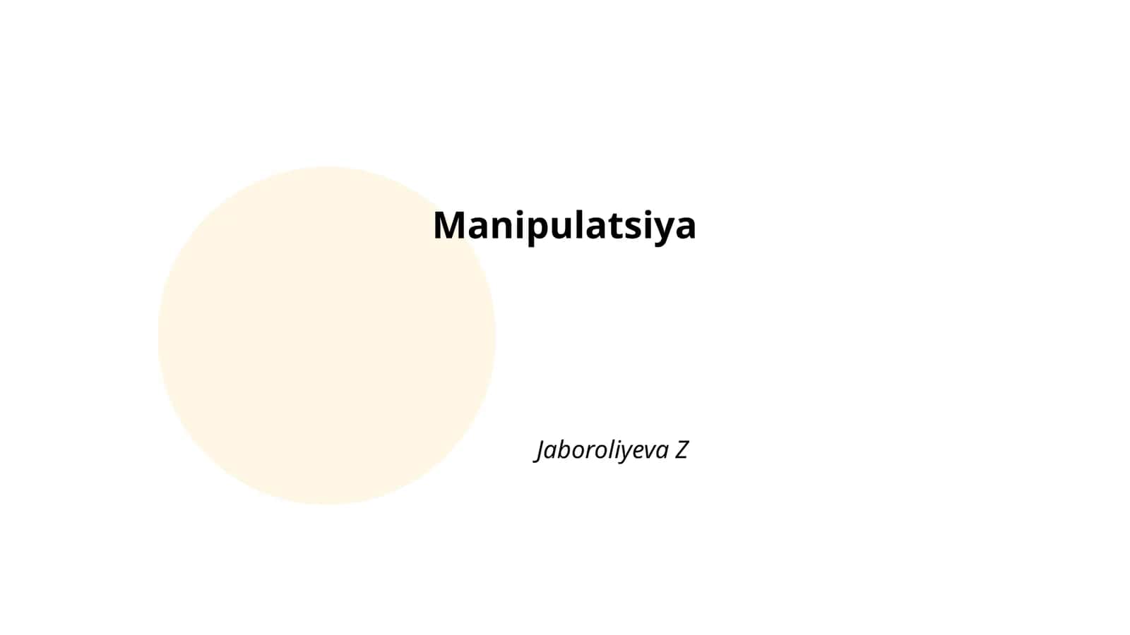 Manipulatsiya
