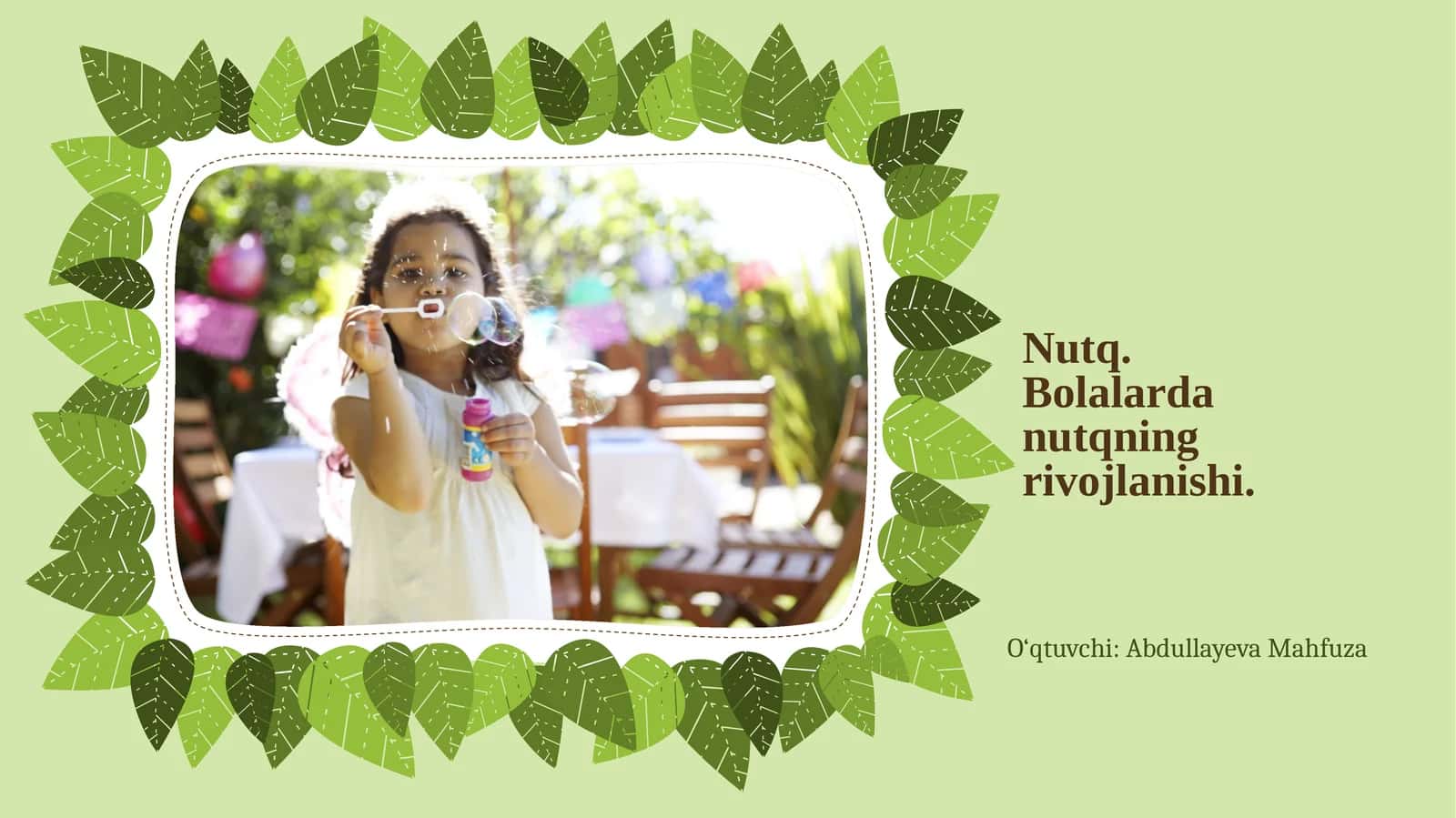 Bolalarda nutqning rivojlanishi
