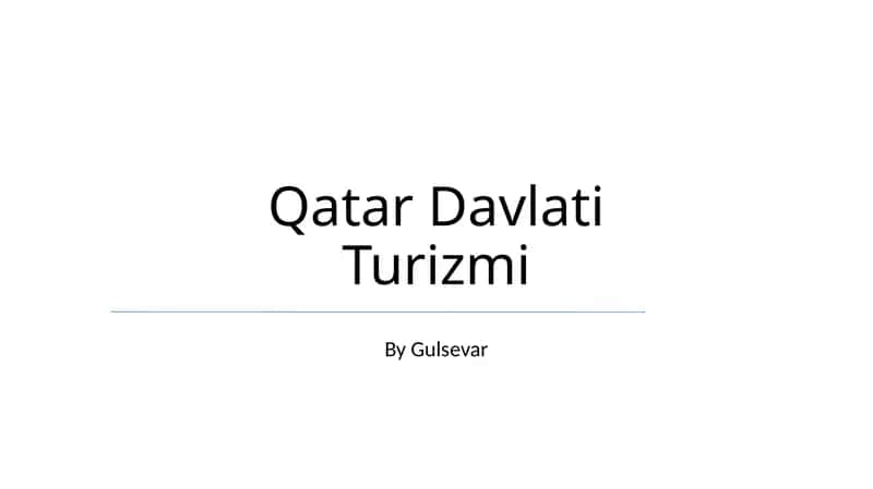 Qatar Davlati Turizmi