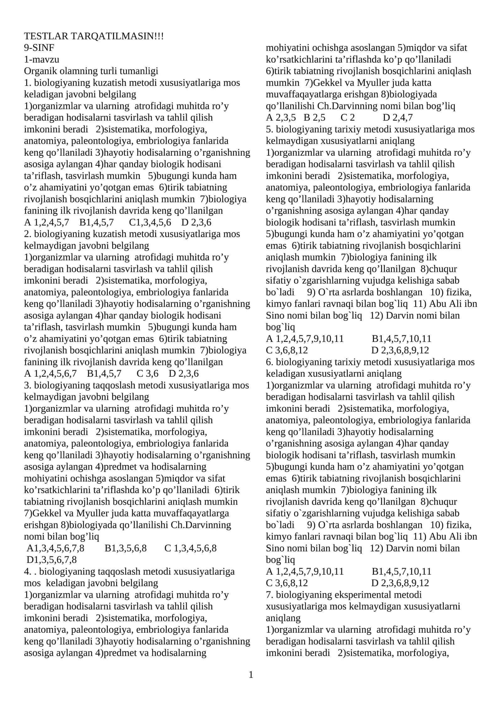 Organik olamning turli tumanligi