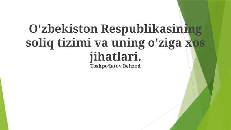 Soliq Tizimi